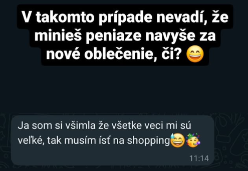 Správa od klienta počas spolupráce